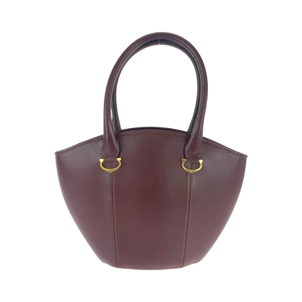 CARTIER Handbag leather wine-red Must Line