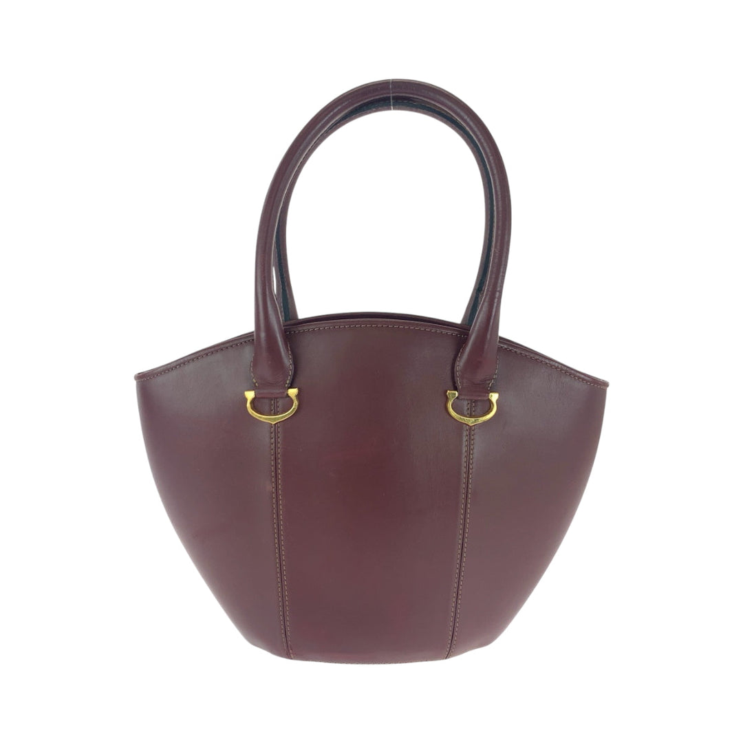 CARTIER Handbag leather wine-red Must Line