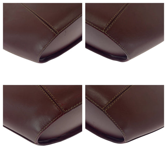 CARTIER Handbag leather wine-red Must Line