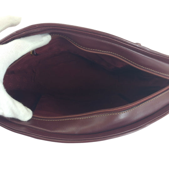 CARTIER Handbag leather wine-red Must Line