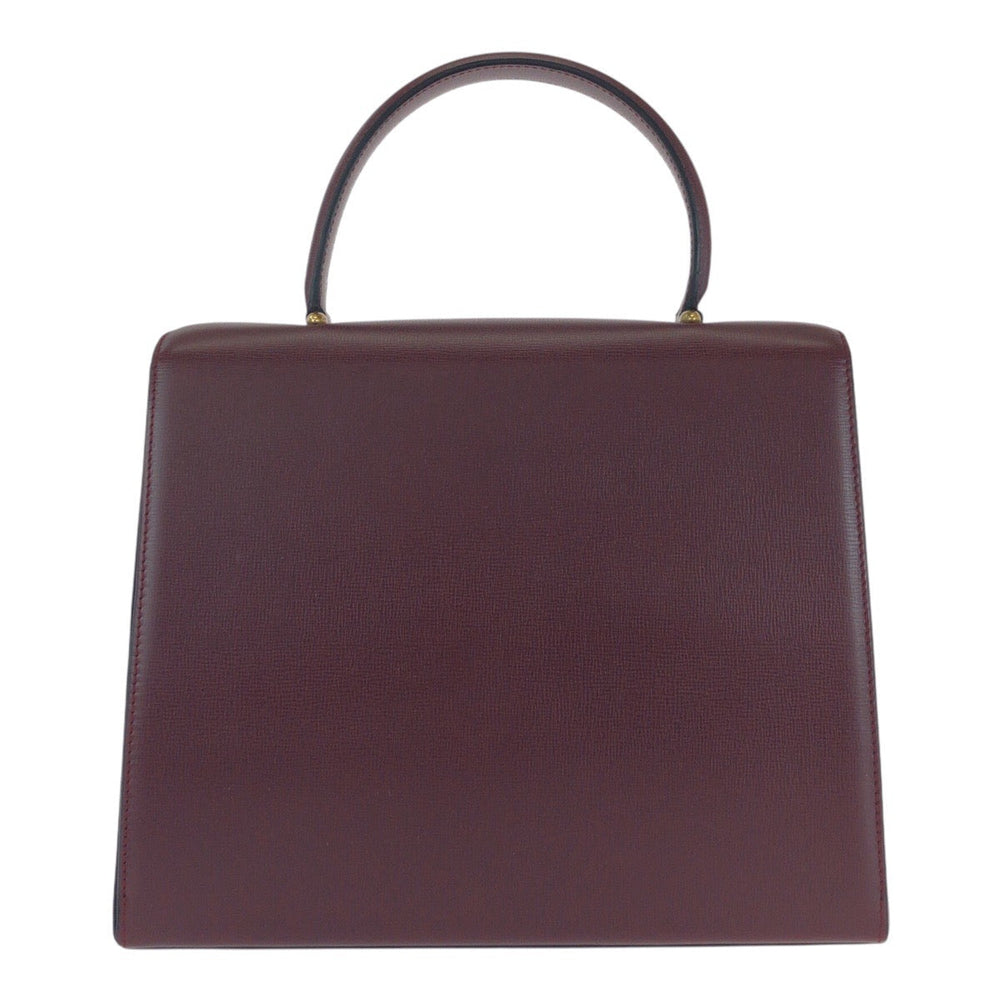 CARTIER Handbag leather wine-red Must Line
