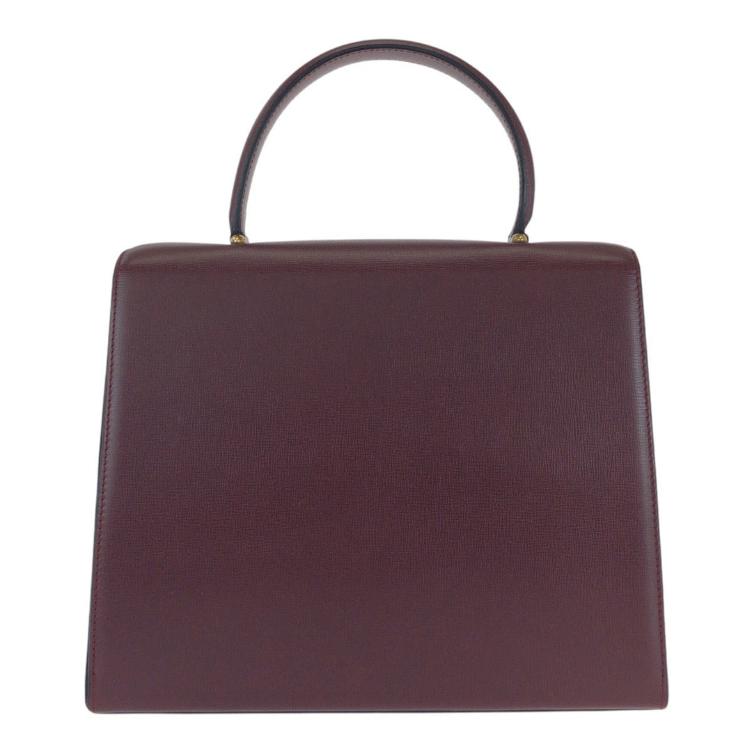 CARTIER Handbag leather wine-red Must Line