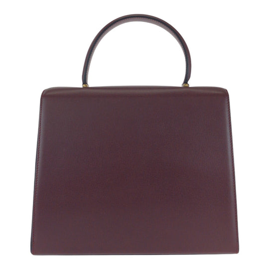 CARTIER Handbag leather wine-red Must Line