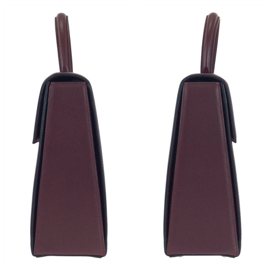 CARTIER Handbag leather wine-red Must Line