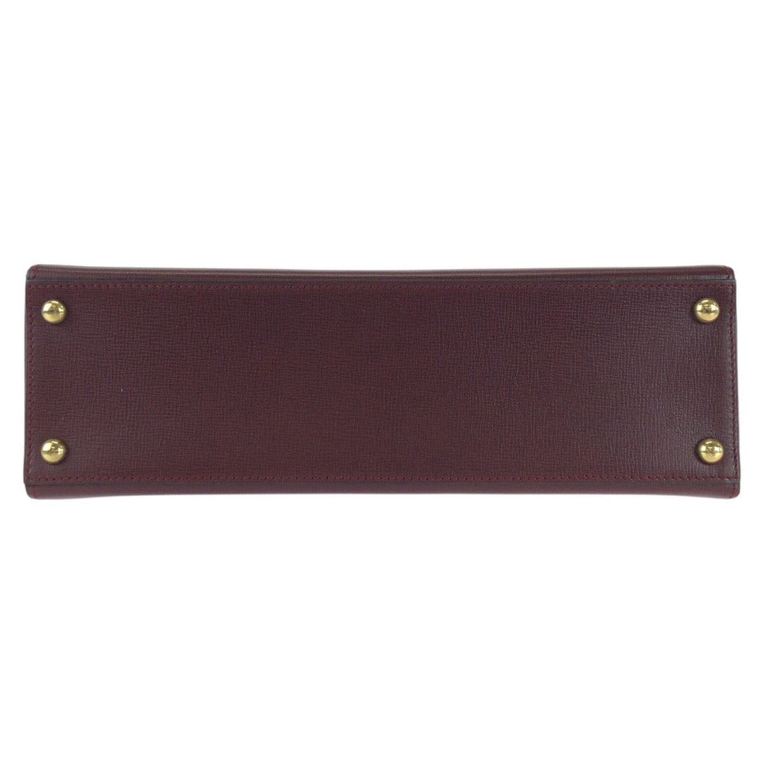 CARTIER Handbag leather wine-red Must Line