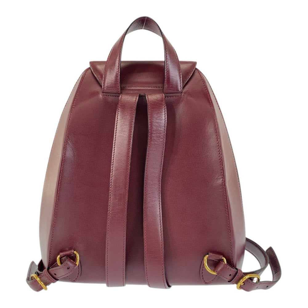 CARTIER Backpack leather wine-red Must Line