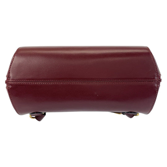 CARTIER Backpack leather wine-red Must Line