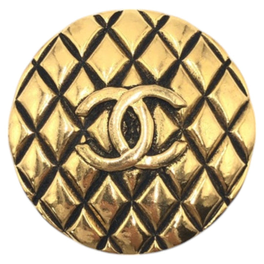 CHANEL Brooch metal gold Matrasse COCO Mark