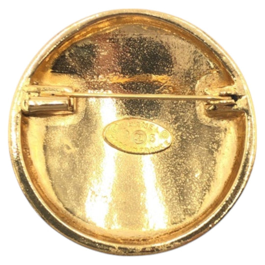 CHANEL Brooch metal gold Matrasse COCO Mark