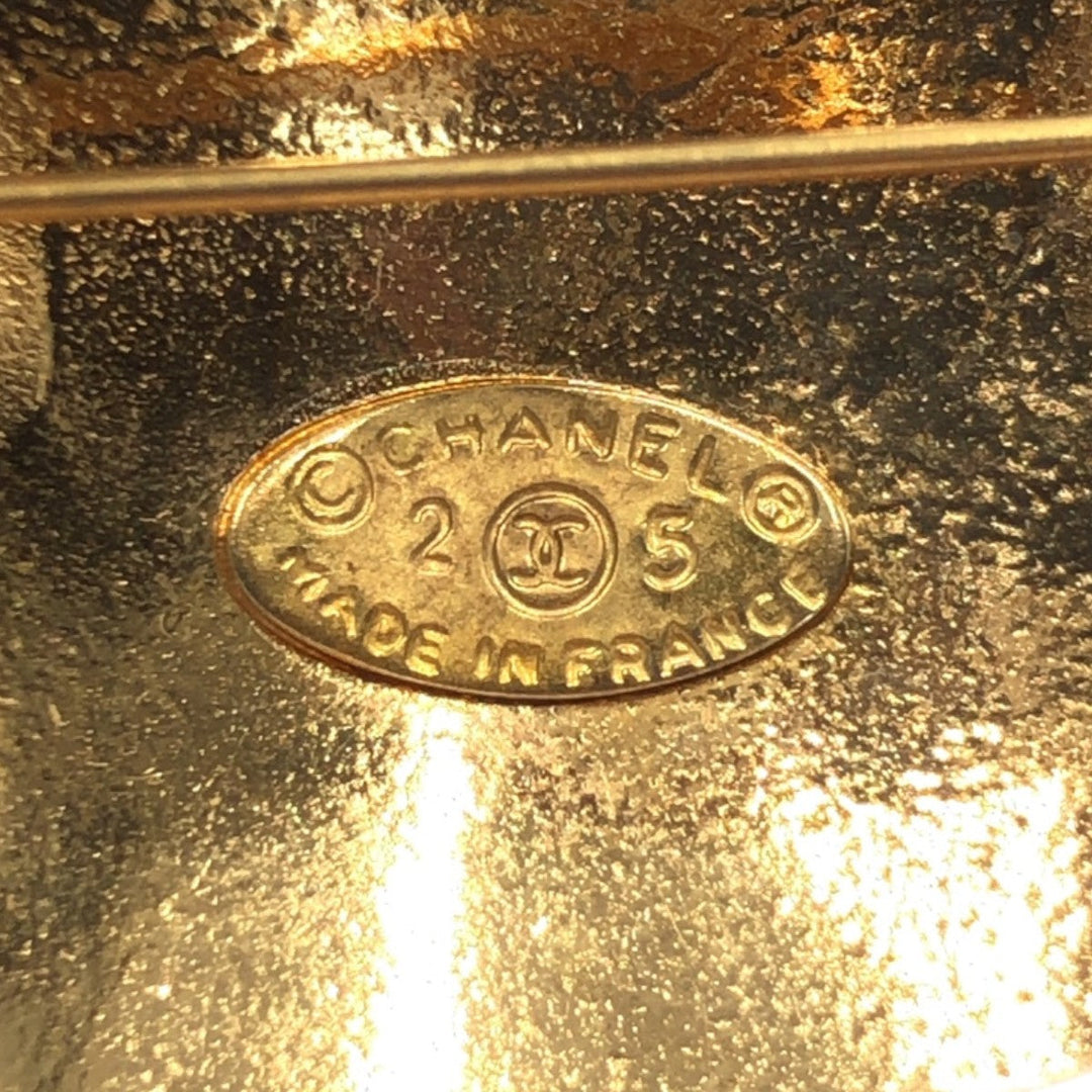 CHANEL Brooch metal gold Matrasse COCO Mark