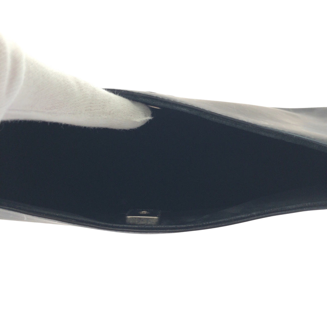 GUCCI Shoulder Bag 001 3709 leather Black Red SilverMetal One Shoulder Bag Bamboo Women Used Authentic