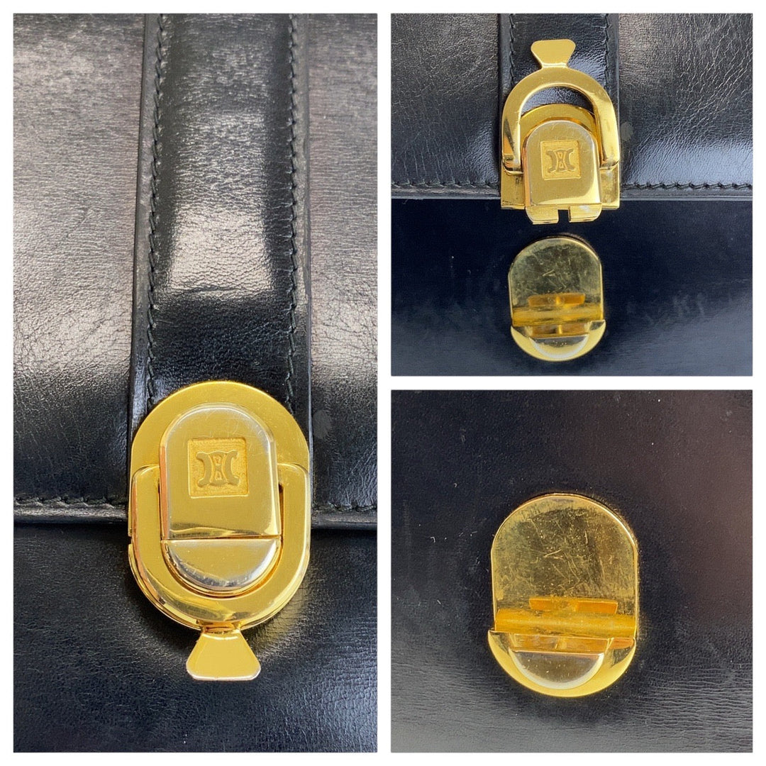 CELINE Shoulder Bag leather black