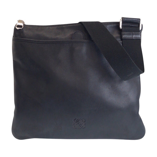 LOEWE Shoulder Bag leather black anagram