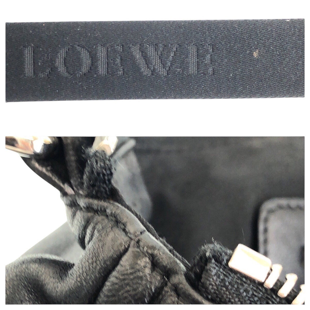 LOEWE Shoulder Bag leather black anagram