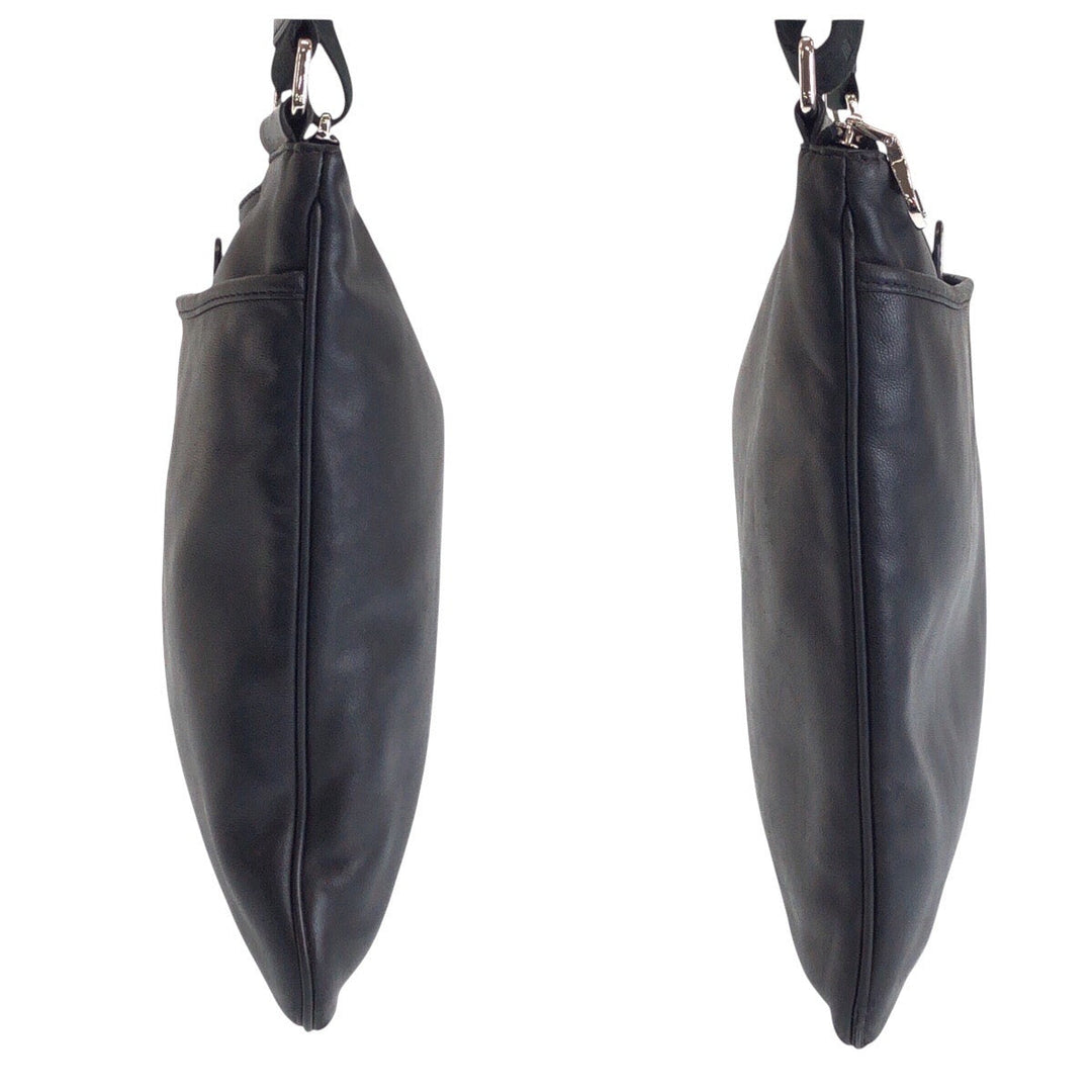 LOEWE Shoulder Bag leather black anagram