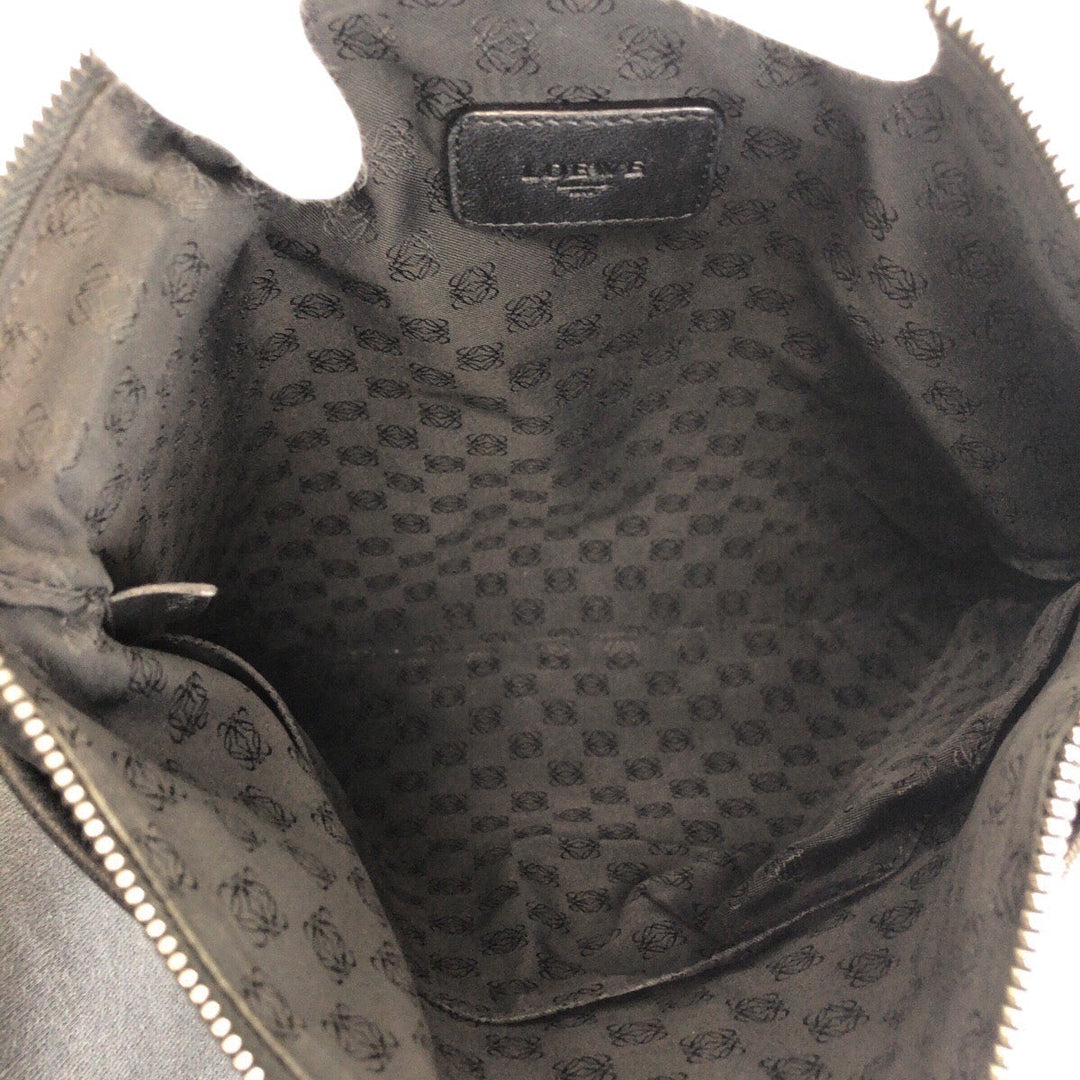 LOEWE Shoulder Bag leather black anagram