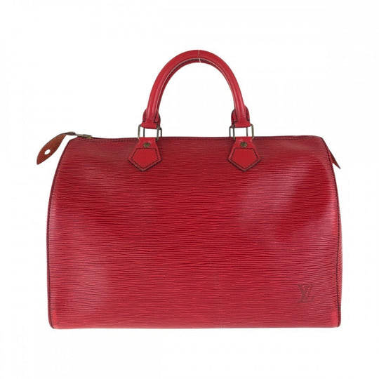 LOUIS VUITTON Handbag M43007 leather Castilian Red Gold Metal Handbags Mini Boston Duffel bag Epi Speedy 30 Women Used Authentic