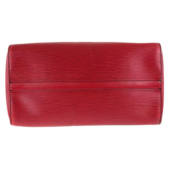 LOUIS VUITTON Handbag M43007 leather Castilian Red Gold Metal Handbags Mini Boston Duffel bag Epi Speedy 30 Women Used Authentic
