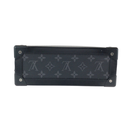 LOUIS VUITTON Shoulder Bag M44730 PVC Black Black Metal Chain Shoulder Bag Pochette Monogram Eclipse Soft Trunk mens Used Authentic