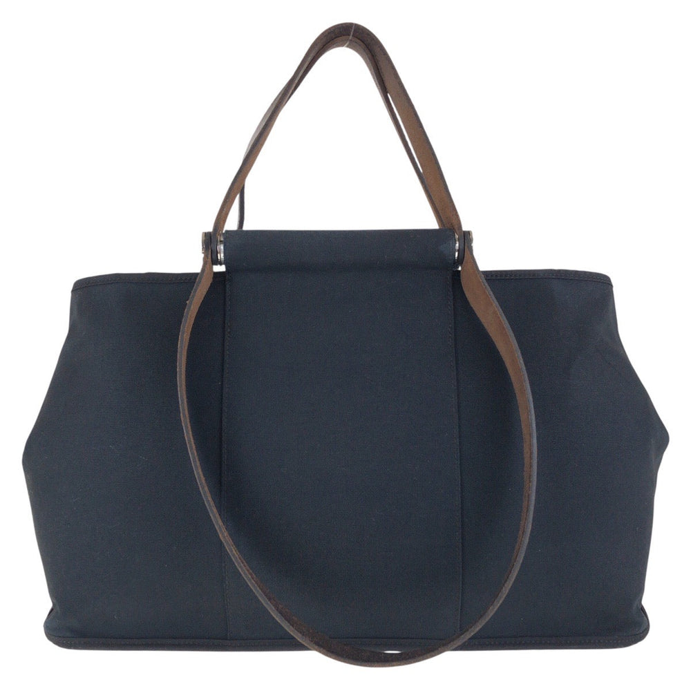 HERMES Tote Bag canvas black Kavac Elan PM