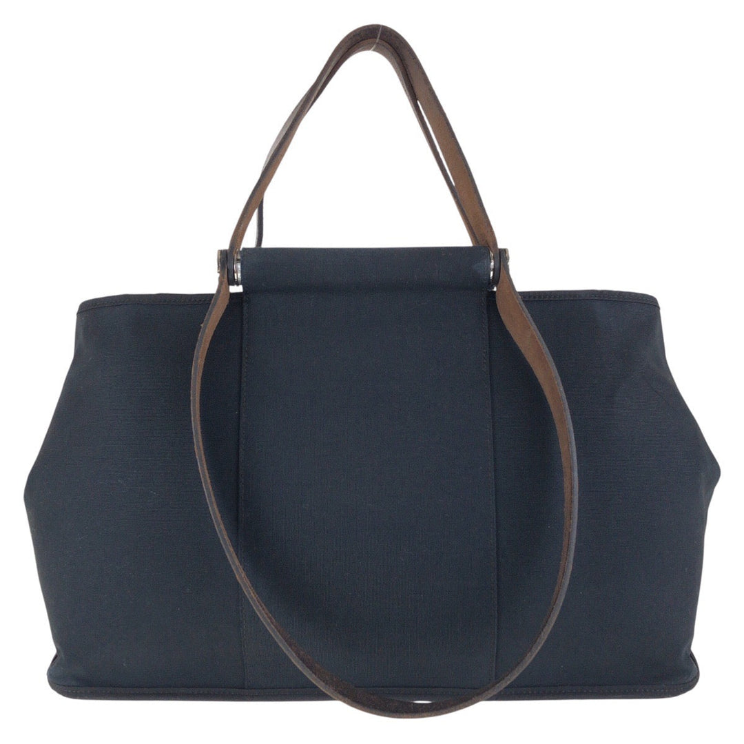 HERMES Tote Bag canvas black Kavac Elan PM