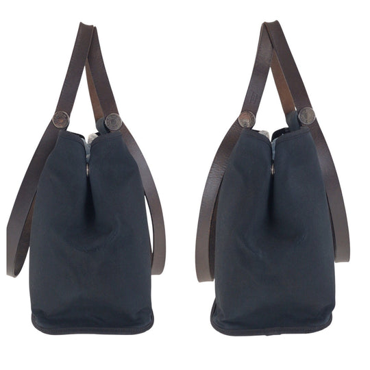 HERMES Tote Bag canvas black Kavac Elan PM