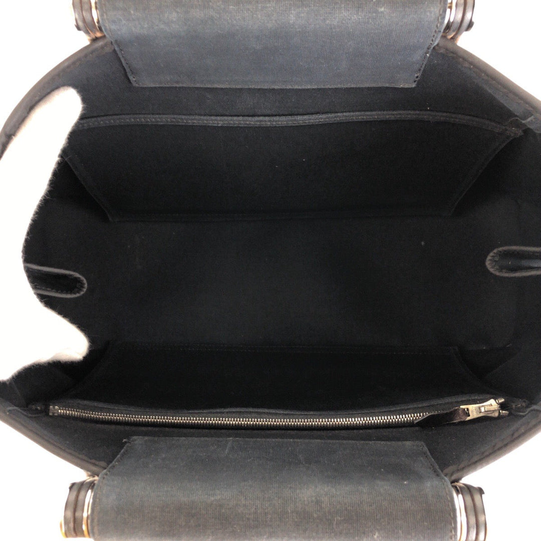 HERMES Tote Bag canvas black Kavac Elan PM