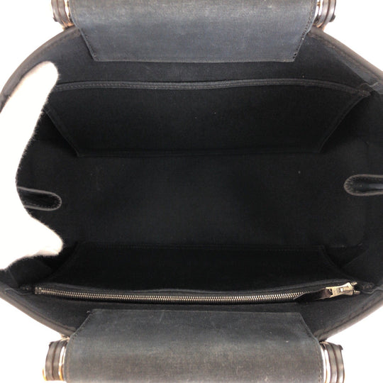 HERMES Tote Bag canvas black Kavac Elan PM