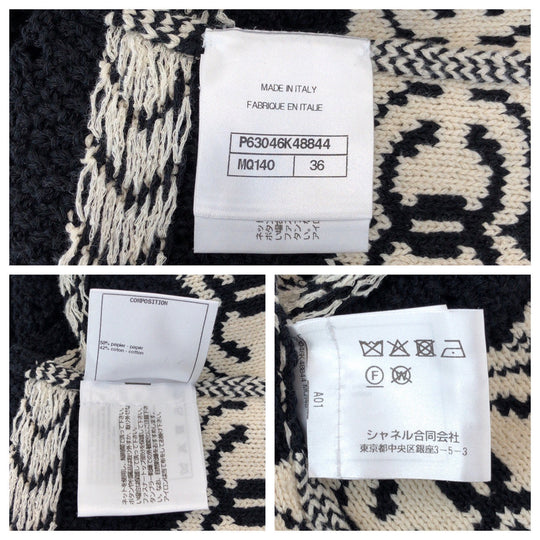 CHANEL knit P63046K48844 paper black 2020 36