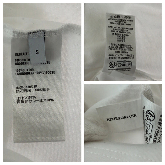 Berluti Short sleeve T-shirt R27JRS135JAEK cotton white S