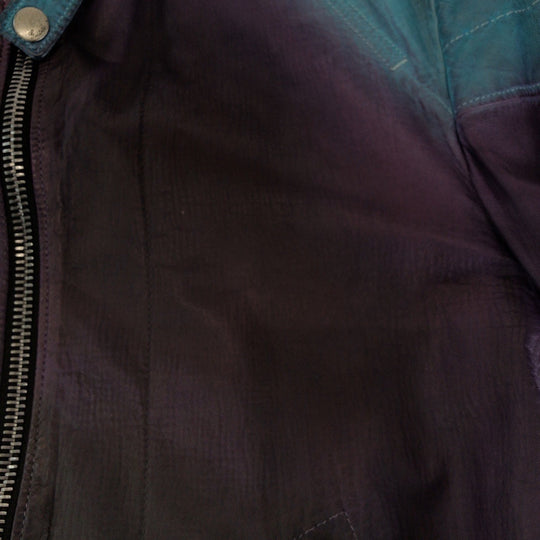 GUCCI Riders jacket leather purple 46