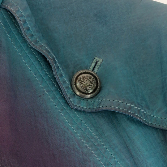 GUCCI Riders jacket leather purple 46