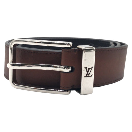 LOUIS VUITTON belt M0092 leather Brown Sainteur Pont Neuf