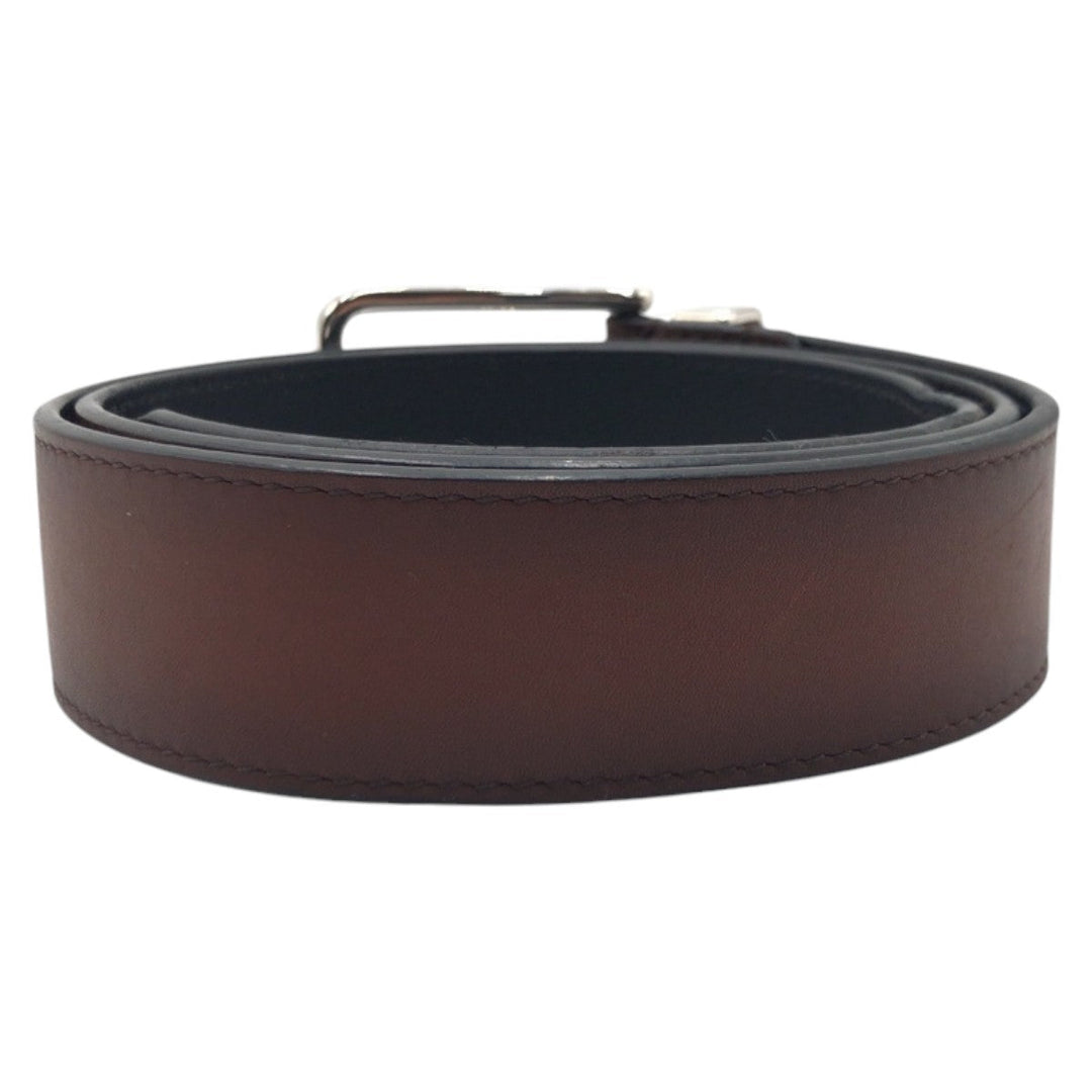 LOUIS VUITTON belt M0092 leather Brown Sainteur Pont Neuf
