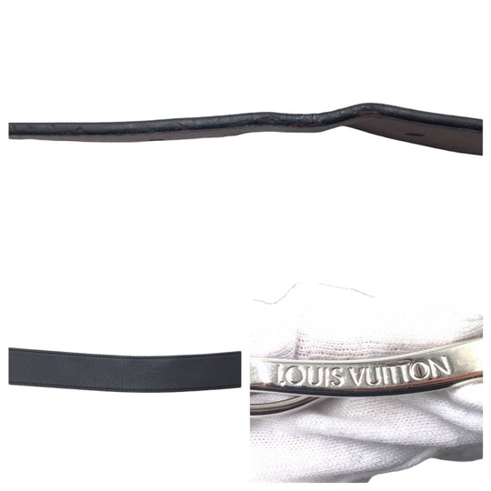 LOUIS VUITTON belt M0092 leather Brown Sainteur Pont Neuf