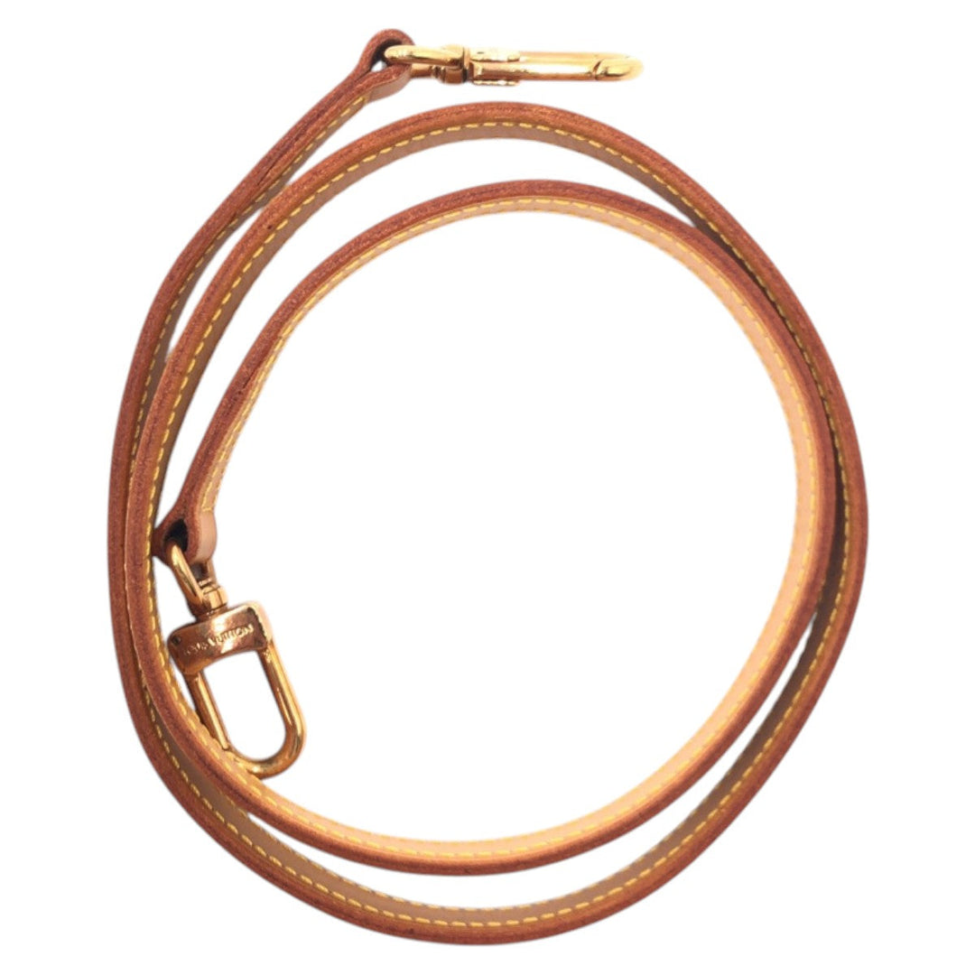 LOUIS VUITTON Shoulder strap leather Brown