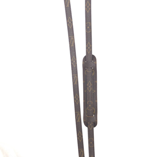 LOUIS VUITTON Shoulder strap leather Brown Shoulder strap unisex Monogram Women Used Authentic