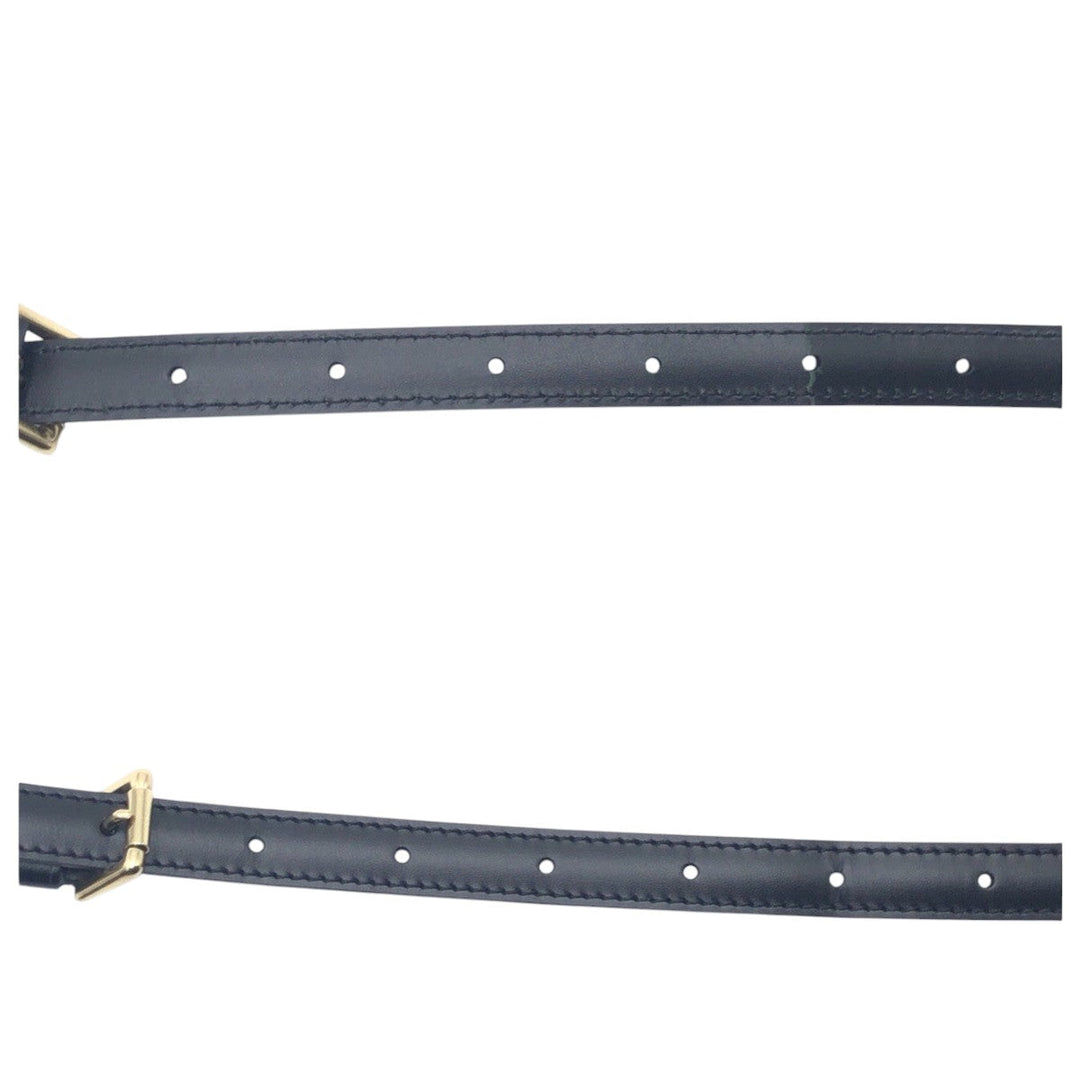 LOUIS VUITTON Shoulder strap leather black