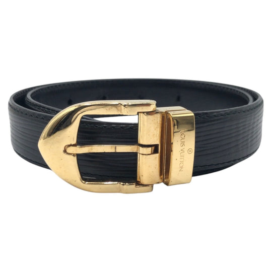 LOUIS VUITTON belt Epi Leather black Epi Saintur