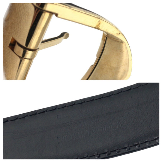 LOUIS VUITTON belt Epi Leather black Epi Saintur