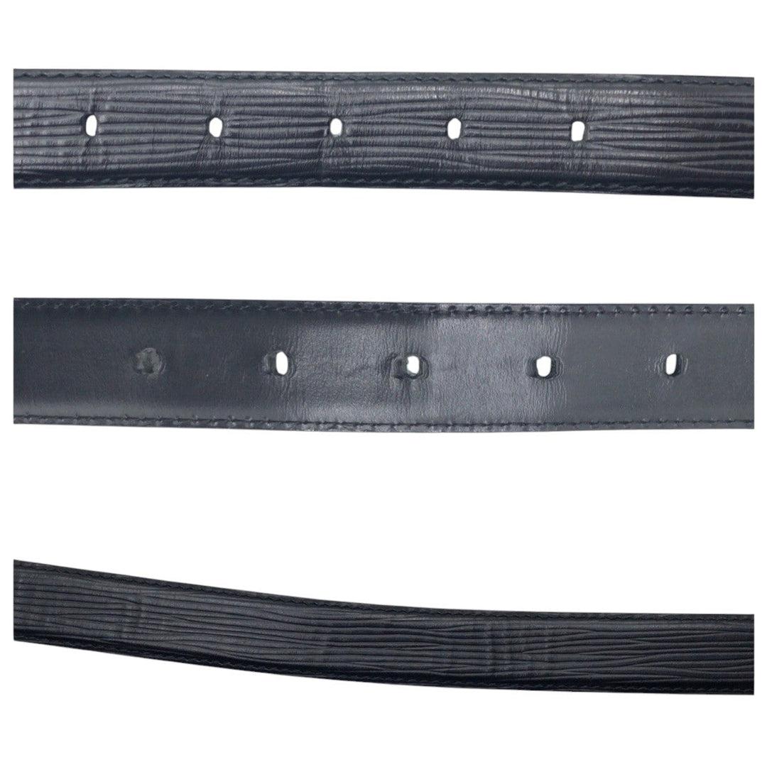 LOUIS VUITTON belt Epi Leather black Epi Saintur