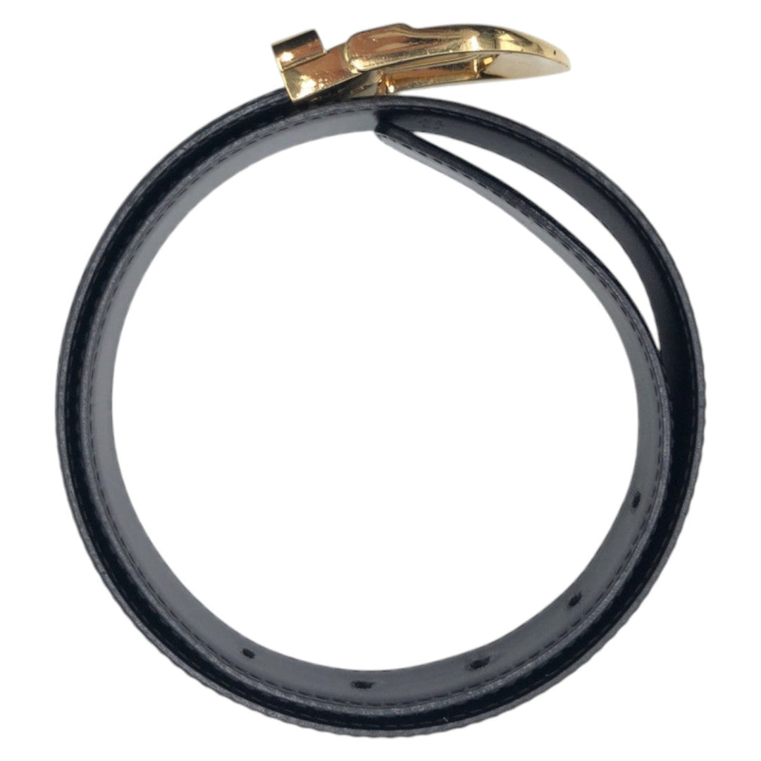 LOUIS VUITTON belt Epi Leather black Epi Saintur