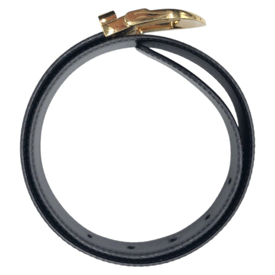 LOUIS VUITTON belt Epi Leather black Epi Saintur