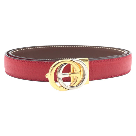 GUCCI belt leather Red GG logo