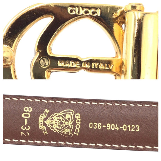 GUCCI belt leather Red GG logo
