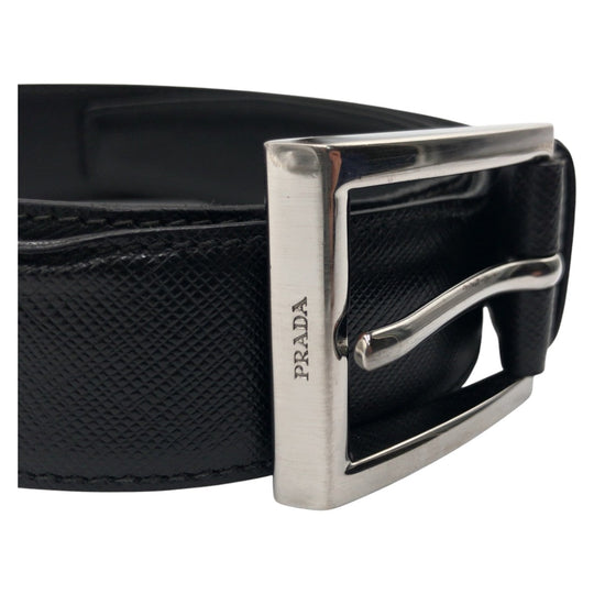 PRADA belt 2C 4099 leather black 32|80