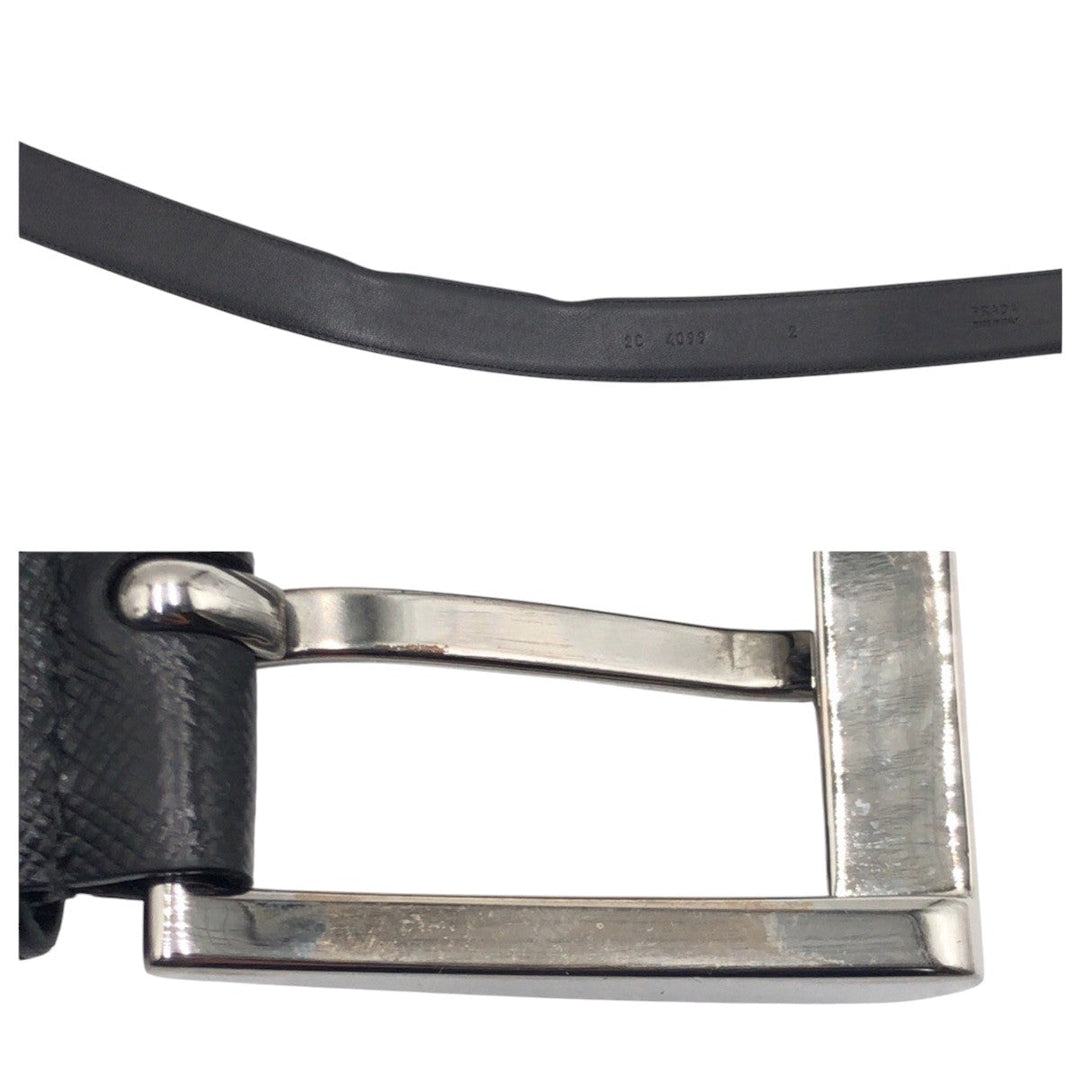 PRADA belt 2C 4099 leather black 32|80