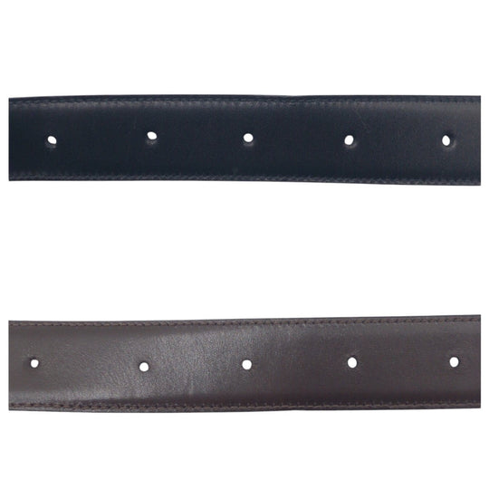 Dunhill belt leather black black gold