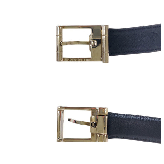 BVLGARI belt canvas black Logo mania