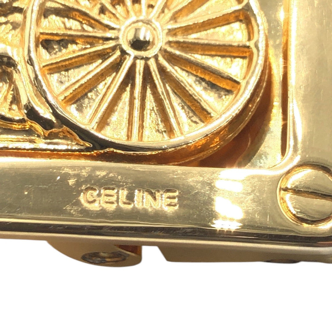 CELINE belt leather black Hose carriage